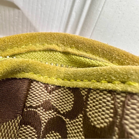 Coach Vintage Y2K Patchwork Signature Hobo Khaki/Multi Yellow Snakeskin & Tassel - Picture 9 of 13
